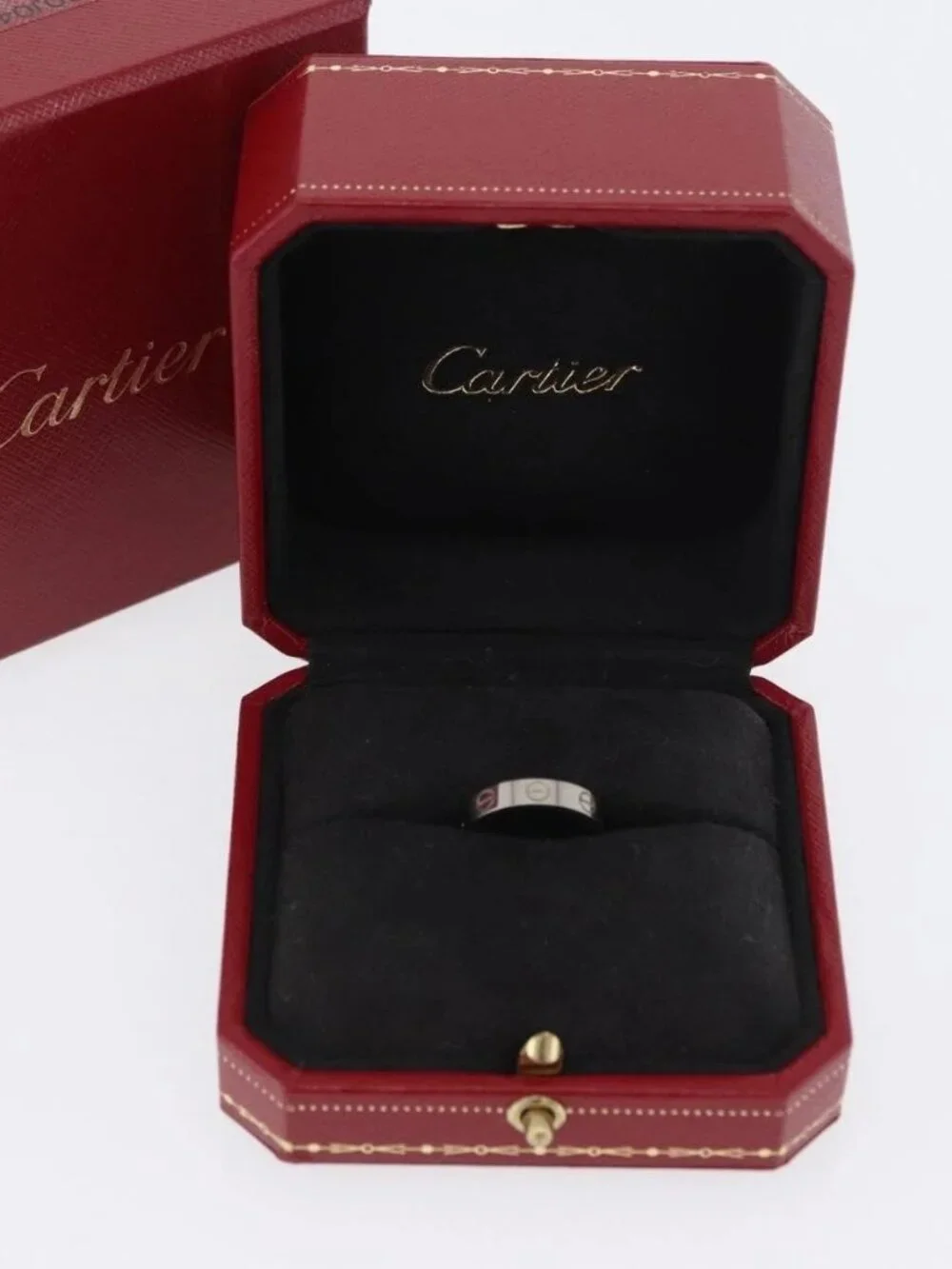 CARTIER Love Ring Ring 750 White gold Auth am10660SM